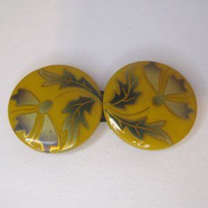 Vintage Antique Round Button Style Buckle Set